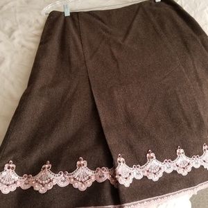 Express poly/wool skirt